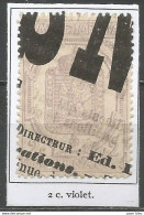 France - Timbres Pour Journaux - N°7 2c. Violet - Periódicos