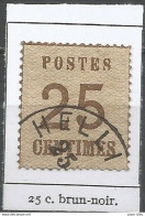 France - Alsace-Lorraine - N°7  25c. Brun-noir Obl Càd HELLIMER - Andere & Zonder Classificatie