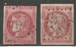 France - Cérès Emission De Bordeaux - N° 49 Rose + 49a Rose Pâle - 1870 Emission De Bordeaux