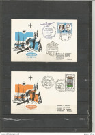 BRUXELLES-MALAGA - Sabena 6/7-4-1962 - Timbres Belgique (Mariage Baudouin-Fabiola) + Espagne + San Marino + Royaume-Uni - Flugzeuge