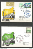 BRUXELLES-DHAHRAM 7-4-77- Sabena - Timbres Belgique  Lions + Arabie Saoudite + Suède Europa - Vliegtuigen