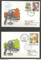 BRUXELLES-BRAZAVILLE 8/9-4-80 - Sabena - Timbres Belgique Floralies Gantoises, Albert Ier + Congo A.Dürer - Airplanes