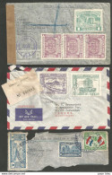 Paraguay - Correo Aereo - Por Avion - Certificada - 4 Lettres Vers Jerusalem - Wien (censura Militar Censure Militaire) - Paraguay