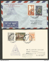 Aérophilatélie - Yougoslavie - Aérogramme Et Lettre Prvilet - Premier Vol - Beograd-Bruxelles 10-X-1957 - Poste Aérienne