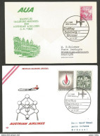 Aérophilatélie - Autriche - AUA Austrian Airlines - Salzburg-Brüssel 5.4.1969 - Eisenstadt Schloss Esterhazy - Primi Voli