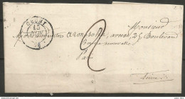 France - Lettre Non Affranchie - LAC Du 15/11/1849 De Cluny (cachet Noir) Vers Paris - 1849-1876: Classic Period