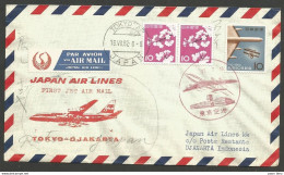 Aérophilatélie - Japon - JAL Japan Air Lines - First Jet Air Mail Tokyo - Djakarta - 16-07-62 - Corréo Aéreo