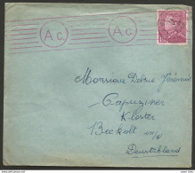 Belgique - Guerre 40-45 - Poortman Et Col Ouvert - 2 Lettres De LA BOUVERIE Vers Bocholt - Cachet  A.C. Contrôle Censure - Weltkrieg 1939-45 (Briefe U. Dokumente)