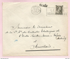 Belgique - Griffe Linéaire FALAEN Sur Lettre De Bioul Vers Auvelais Du 07/02/1939 - Léopold III Col Ouvert N°480 - Linear Postmarks