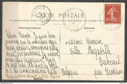 France - Type Semeuse Camée - N°135 - Obl. Distribution CRILLON (Oise) + Temple Dans Le Parc - 1906-38 Sower - Cameo