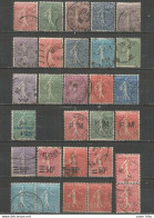 France - Type Semeuse Lignée - Ensemble De 29 Timbres Oblitérés Dont F.M. Et "Caisse D'amortissement" - 1903-60 Semeuse Lignée