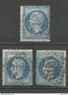 France - Haut-Rhin - Obl.GC - Ste.MARIE-AUX-MINES, COLMAR, MULHOUSE - 1863-1870 Napoleon III With Laurels