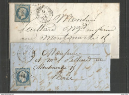 France - Oise - Obl.PC - N°14A Sur 2 Lettres De CLERMONT-SUR-L'OISE - 1849-1876: Classic Period