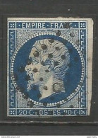France - Maine-et-Loire - Obl.PC - ANGERS - 1853-1860 Napoleon III