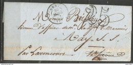 France - LAC Non Affranchie Du 28/03/1851 De Gray à Ray Sur Saône + Cachets Ray Et Lavoncourt + Cachet-taxe 25 Cts - 1849-1876: Classic Period