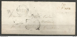 France - LAC Non Affranchie De ST FORT (ST GENIS DE SAINTONGE 14/5/55) Vers MORIZES Par LA REOLE  - Cachet-taxe 30cts - 1849-1876: Période Classique