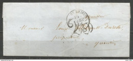 France - LAC Non Affranchie De ST BRIEUC à QUINTIN Du 18/3/1851 - Cachet-taxe 25cts - 1849-1876: Periodo Classico