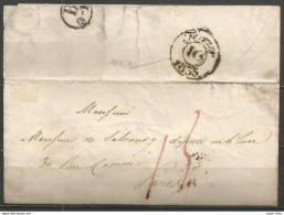 France - Précurseur - LAC De BERNAY à Paris Du 10/2/1835 + Cachet D'origine "B O-R" Au Verso - 1801-1848: Vorläufer XIX