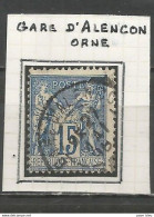 France - Type Sage - Cachets De Gare - Types Et Intitulés Différents - ALENCON (Orne) - 1876-1898 Sage (Tipo II)