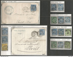 France - Type Sage - Cachets De Gare - Types Et Intitulés Différents - ROUEN (Seine-Maritime) - 1876-1898 Sage (Tipo II)