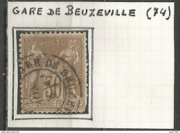 France - Type Sage - Cachets De Gare - Types Et Intitulés Différents - BEUZEVILLE (Seine-Maritime) - 1876-1898 Sage (Tipo II)