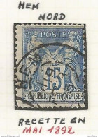 France - Type Sage - Bureaux De Distribution - HEM (Nord) - 1876-1898 Sage (Tipo II)