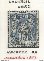 France - Type Sage - Bureaux De Distribution - LOUVROIL (Nord) - 1876-1898 Sage (Tipo II)