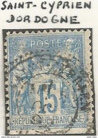 France - Type Sage - Bureaux De Distribution - SAINT-CYPRIEN (Dordogne) - 1876-1898 Sage (Tipo II)