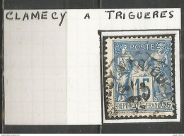 France - Type Sage - Convoyeurs - Ambulants - CLAMECY à TRIGUERES - 1876-1898 Sage (Tipo II)