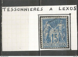 France - Type Sage - Convoyeurs - Ambulants - TESSONNIERES à LEXOS - 1876-1898 Sage (Tipo II)