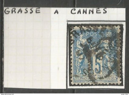 France - Type Sage - Convoyeurs - Ambulants - GRASSE à CANNES - 1876-1898 Sage (Tipo II)