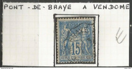 France - Type Sage - Convoyeurs - Ambulants - PONT-DE-BRAYE à VENDOME - 1876-1898 Sage (Tipo II)