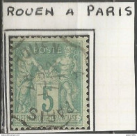 France - Type Sage - Convoyeurs - Ambulants - ROUEN à PARIS - 1876-1898 Sage (Tipo II)