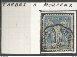 France - Type Sage - Convoyeurs - Ambulants - TARBES à MORCENX - 1876-1898 Sage (Tipo II)