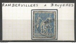 France - Convoyeurs - Ambulants - Lignes - Gares - Sur "Type Sage" - RAMBERVILLERS à BRUYERES - Posta Ferroviaria