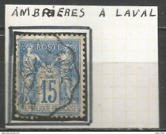 France - Convoyeurs - Ambulants - Lignes - Gares - AMBRIERES à LAVAL - Railway Post