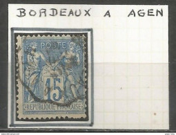 France - Convoyeurs - Ambulants - Lignes - Gares - Bordeaux à Agen - Railway Post