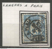 France - Ambulant Sur Sage - Service De Jour - LANGRES A PARIS - Correo Ferroviario