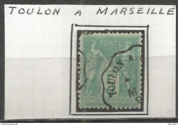 France - Convoyeurs-Lignes Sur Sage - TOULON A MARSEILLE - Correo Ferroviario