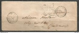 France - LSC Non Affranchie Cachet-taxe 25 Cts Du 18/6/1851 à CIREY-SUR-BLAISE Cachet DOULEVANT - ASSEMBLEE NATIONALE - 1849-1876: Période Classique