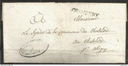 France - LAC De CHAMBERY Vers CHATELARD Par ALBIGNY Du 4/6/1818 - Cachet "Duché De Savoie" - 1801-1848: Vorläufer XIX