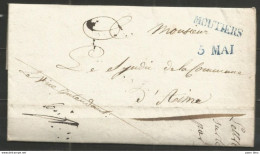 France - LAC De MOUTIERS Du 5/5/1825 Vers AIME - "Vice-Intendance De La Tarentaise" - 1801-1848: Precursores XIX