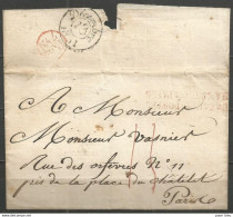 France - LSC De PARIS Du 13/12/1831 - BUREAU DE POSTES CHAMBRE DES PAIRS - Verso PAIRS 7h.M - 1801-1848: Precursors XIX