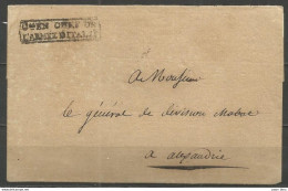 France - LSC De ARMEE D'ITALIE Vers Alexandrie (Piémont) - Cachet Général En Chef - Verso Cachet Etat Major Général - Sellos De La Armada (antes De 1900)