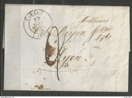 France - LAC De TARARE Vers LYON Du 19/6/1848 - 1801-1848: Precursors XIX