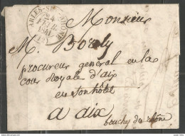 France - LAC De ARLES (cachet ARLES-SUR-RHONE) Vers AIX Du 24/2/1841 - - 1801-1848: Voorlopers XIX