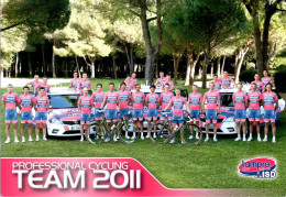 Carte Cyclisme Cycling Ciclismo サイクリング Format Cpm Equipe Complète Cyclisme Pro Lampre - ISD 2011 En TB.Etat - Radsport