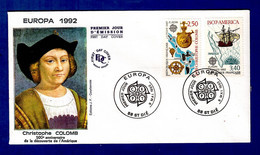 Frankreich 1992  Mi.Nr. 2899 / 2900 , EUROPA  CEPT  Entdeckung Von Amerika - FDC Premier Jour ST DIÈ 9 Mai 1992 - 1992