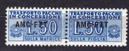 Z6906 - TRIESTE AMG-FTT PACCHI IN CONCESSIONE SASSONE N°3 ** Gomma Bicolore - Paquetes Postales/consigna
