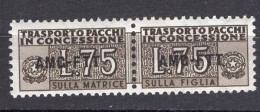 Z6907 - TRIESTE AMG-FTT PACCHI IN CONCESSIONE SASSONE N°4 ** Gomma Bicolore - Postal And Consigned Parcels